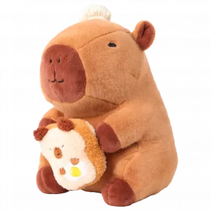 MUMUSO Plüschspielzeug (35 cm) aus Polyester, braun mit Toast – ideal für Kinder und als gemütlicher Begleiter.