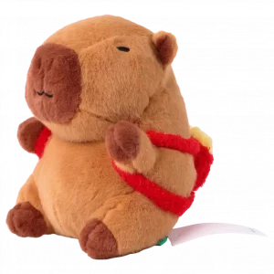 MUMUSO Plüschspielzeug, 23 cm (Braun) – weiches Kapybara mit Rucksack für Kinder und Spielspaß.