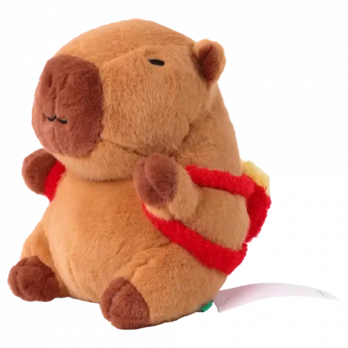 MUMUSO Plüschspielzeug, 23 cm (Braun) – weiches Kapybara mit Rucksack für Kinder und Spielspaß.