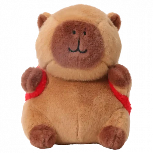 MUMUSO Plüschspielzeug, 23 cm (Braun) – weiches Kapybara mit Rucksack für Kinder und Spielspaß.