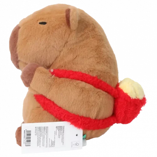 MUMUSO Plüschspielzeug, 23 cm (Braun) – weiches Kapybara mit Rucksack für Kinder und Spielspaß.