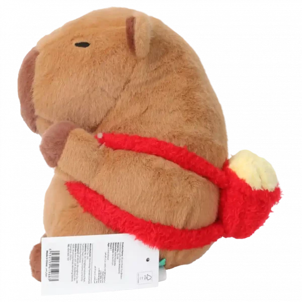 MUMUSO Plüschspielzeug, 23 cm (Braun) – weiches Kapybara mit Rucksack für Kinder und Spielspaß.