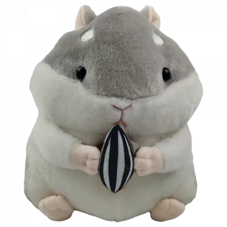 MUMUSO Plüschtier Grauer Hamster - kuscheliges Spielzeug aus Polyester für Kinder.