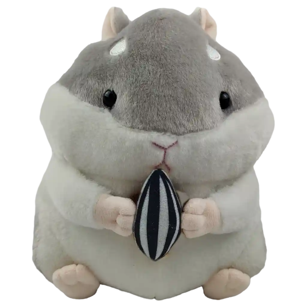 MUMUSO Plüschtier Grauer Hamster - kuscheliges Spielzeug aus Polyester für Kinder.