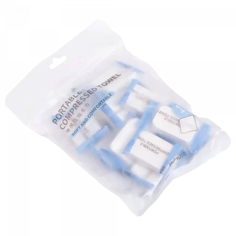 MUMUSO komprimiertes Handtuch für die Gesichtsreinigung – weich und ideal für unterwegs.