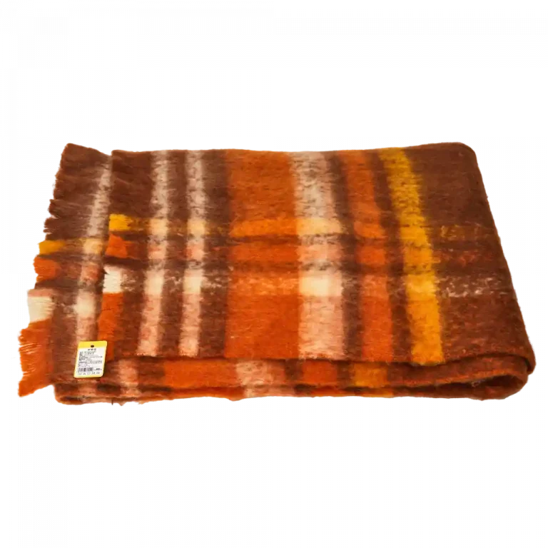 MUMUSO mitteldicke schal in kastanienbraun mit karo – ideal für den Frühling und Herbst.