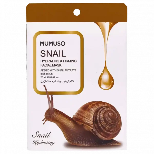 MUMUSO Gesichtsmaske mit Schneckenextrakt, 25 ml – feuchtigkeitsspendende und straffende Pflege für die Haut.