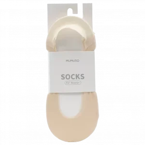 MUMUSO Sneakersocken für Damen in Beige, aus angenehm weichem Material – ideal für den täglichen Gebrauch.