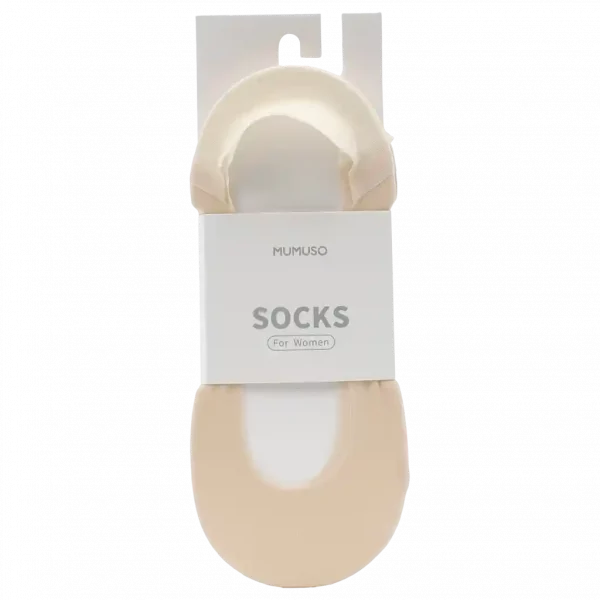 MUMUSO Sneakersocken für Damen in Beige, aus angenehm weichem Material – ideal für den täglichen Gebrauch.