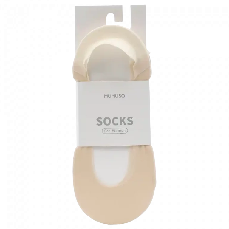 MUMUSO Sneakersocken für Damen in Beige, aus angenehm weichem Material – ideal für den täglichen Gebrauch.