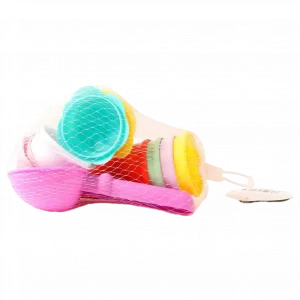MUMUSO Strandspielzeugset mit bunten Schalen und Löffeln aus PP, ideal für den Sommer am Strand.