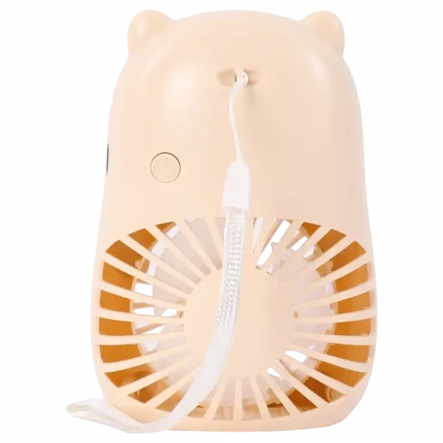 MUMUSO Capybara Tischventilator aus Kunststoff in Beige – ideal für heißen Tage im Büro oder Zuhause.