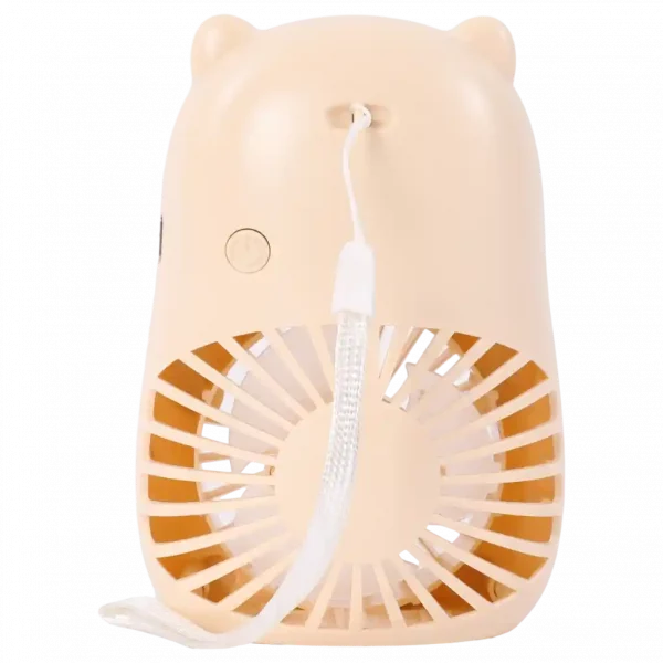 MUMUSO Capybara Tischventilator aus Kunststoff in Beige – ideal für heißen Tage im Büro oder Zuhause.