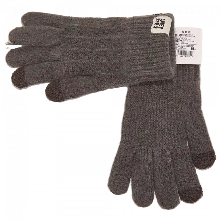 MUMUSO Touchscreen-Handschuhe für Herren in Grau mit speziellen Fingerspitzen – ideal für den Alltag.