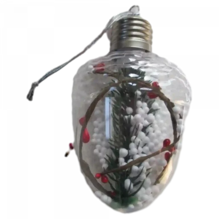 MUMUSO Weihnachtsdeko mit Imitationstannenzapfen in klarem Glas – festlicher Schmuck für die Weihnachtszeit.