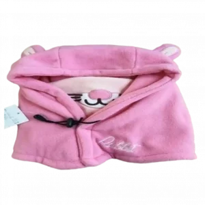 MUMUSO süße Wintermütze in Rosa mit Hasenmotiv aus 100% Polyester, ideal für Kinder.