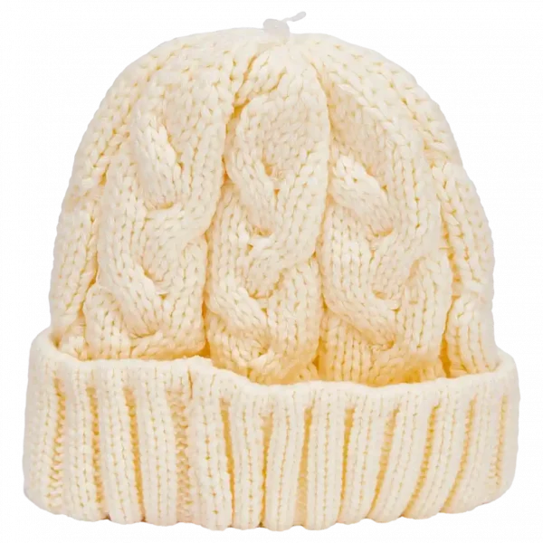 MUMUSO wollmuetze in hellem beige, aus Acrylfaser und Polyester – perfekt für kalte Tage.