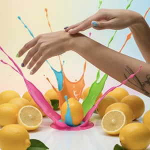 Handcreme Lemon mit Niacinamid, Traubenkernextrakt & Aloe Vera, 30 g (Gelb)