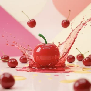 Lippenbalsam im Kirsch-Design, fruchtig rot (Rot)