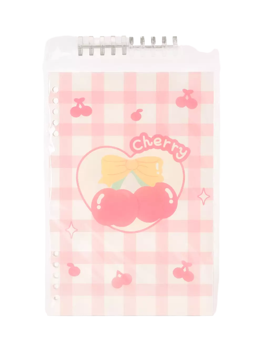 6932559696691.webp Notizbuch A5 mit Spiralbindung und Kirsch-Design (Rosa)