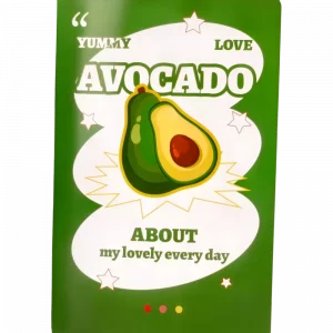 Notizbuch A5 mit Avocado-Design, Karton-Umschlag (Grün)