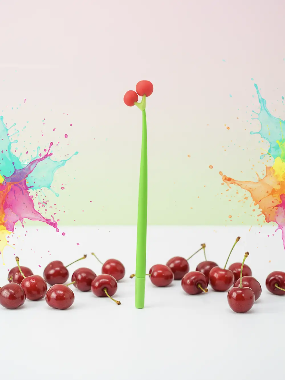 Schreibstift20Fine20Liner20im20Wackel20Kisch20Motiv.webp Massage-Stab aus Kunststoff mit Kirsch-Design (Grün/Rot)