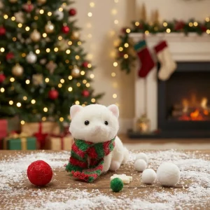 Weihnachtsedition Katzen-Knetfigur (pdq)