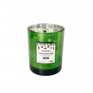 Glitzernder Märchenwald Weihnachtsduftkerze - Smaragdgrün (600g)