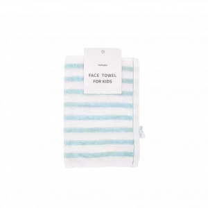 100% Baumwolle Kinderwaschlappen mit kleinen Farbstreifen - Hellblau