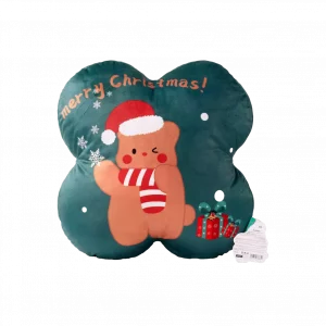 Festtags-Kuschelkissen mit Tiermotiv - Grün