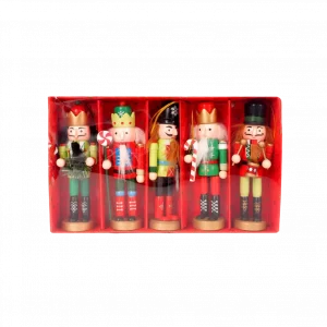 Bunte Nussknacker-Set 5-teilig 125mm