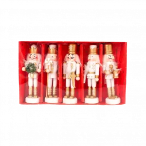 Weißer Nussknacker 5-teiliges Set 12,5cm