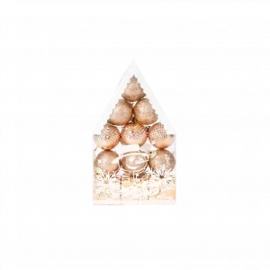 Goldene Weihnachtsschmuckkugeln Set 12-teilig