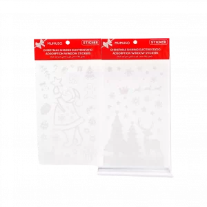 Weihnachts-Fensteraufkleber mit Glanz durch elektrostatische Adsorption