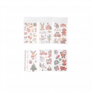 temporäre Tattoos mit Cartoon-Weihnachtsmotiven