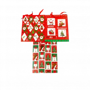 Weihnachtsgeschenktüte mit Folienprägung (rot/m)