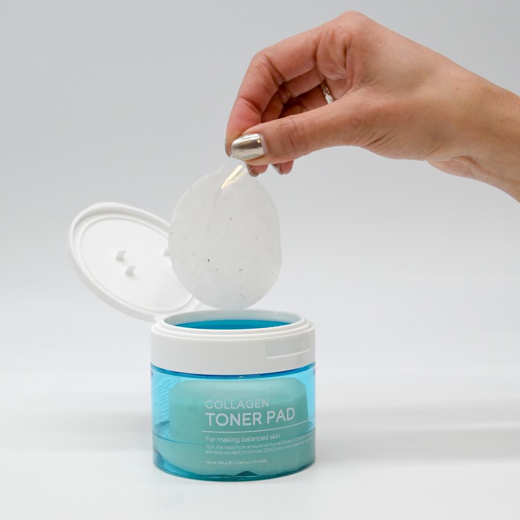 8809628886179-0 Moisture Collagen Toner Pad, 70pcs,TENZERO
