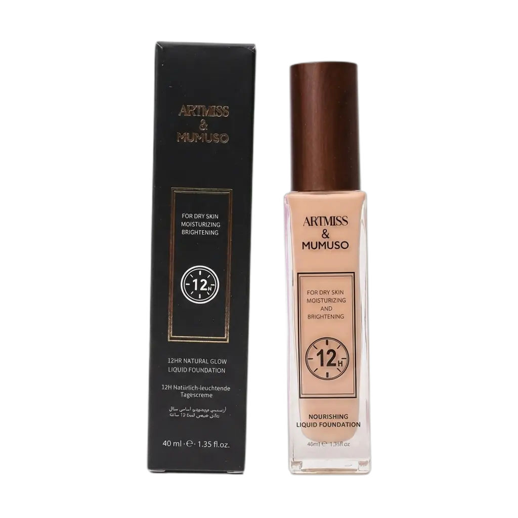 1001020908599.webp Flüssige Foundation 12HR Natural Glow, 40 ml (Natur) für trockene Haut