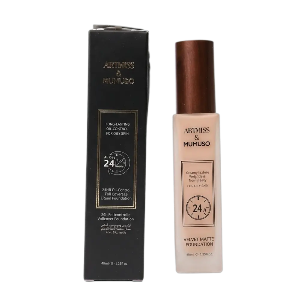 1001020908604.webp Velvet Matte Foundation mit 24h-Fettkontrolle, 40 ml (Farbton 01)