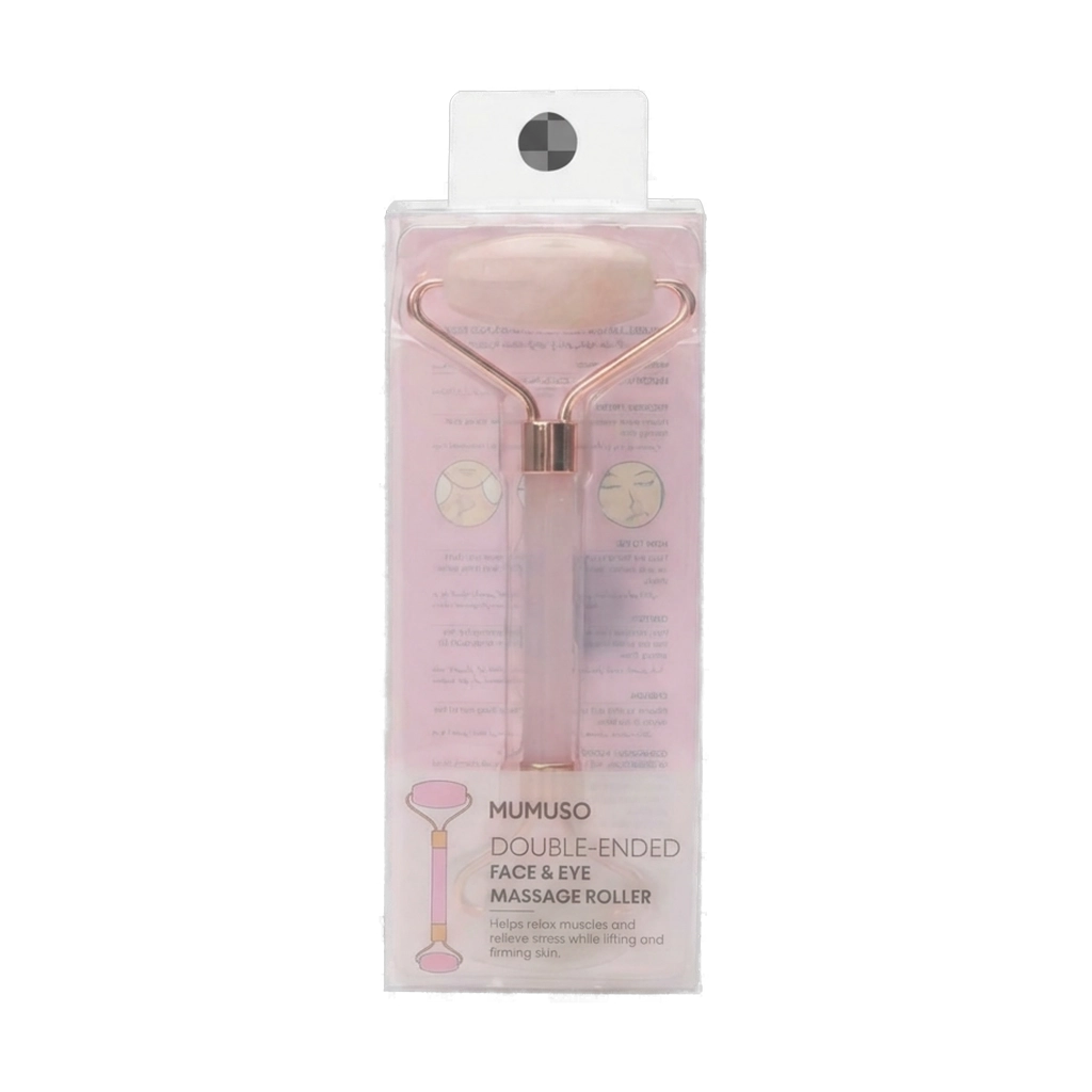 6932559601053.webp Doppelseitiger Gesicht- und Augen-Massageroller aus Rosenquarz (Rosa)