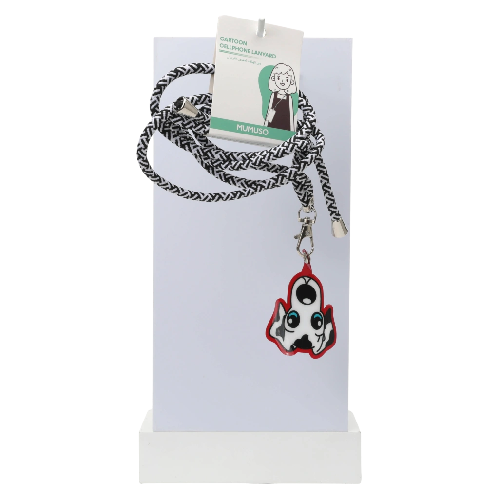 6932559605976_1.webp Handy-Lanyard aus Nylon mit Design (Schwarz/Minzgrün/Rosa)