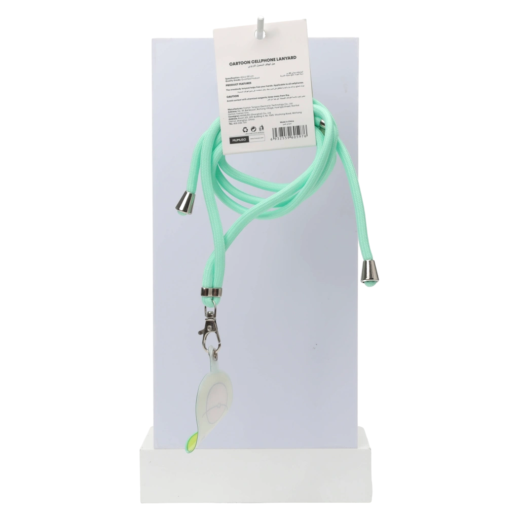 6932559605976_3.webp Handy-Lanyard aus Nylon mit Design (Schwarz/Minzgrün/Rosa)