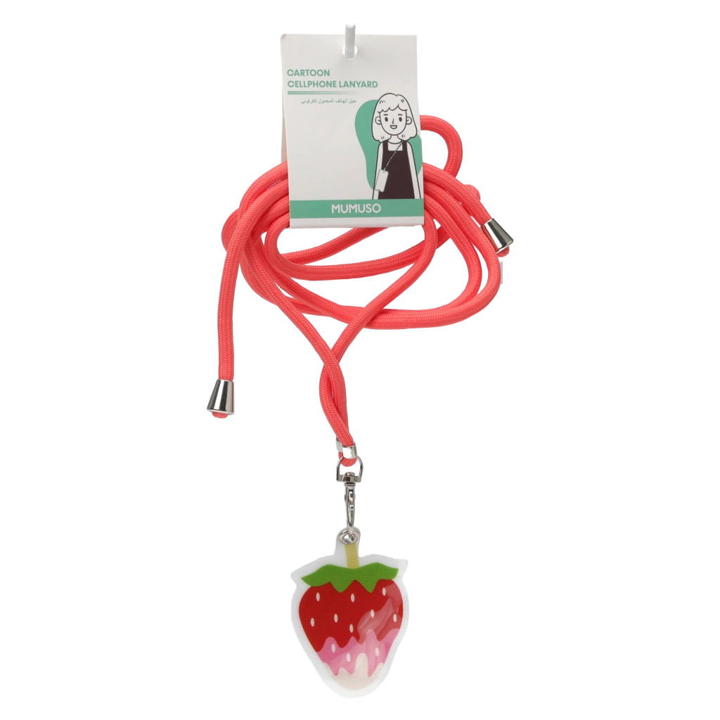 6932559605976_4.webp Handy-Lanyard aus Nylon mit Design (Schwarz/Minzgrün/Rosa)