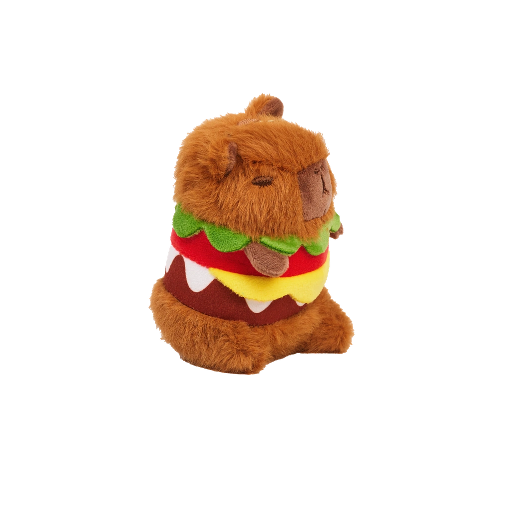 6932559628982_1.webp Plüsch-Anhänger mit Capybara-Design als Burger-Print, 60 g (Mehrfarbig)