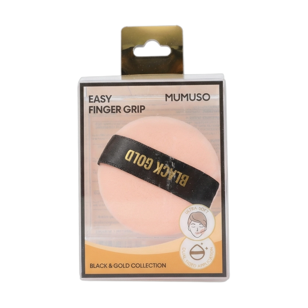 6932559632439.webp Puderquaste aus Polyester mit Easy Finger Grip, Black & Gold Kollektion (Rose)