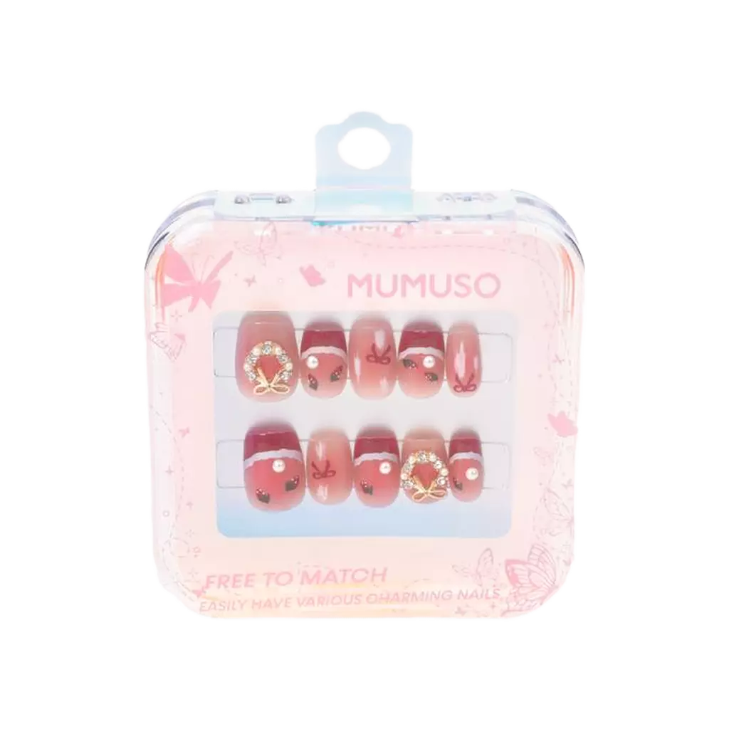 6932559636192.webp Magicfinger Collection Kunstnägel Erdbeer-Design mit Perlen (Erdbeer)