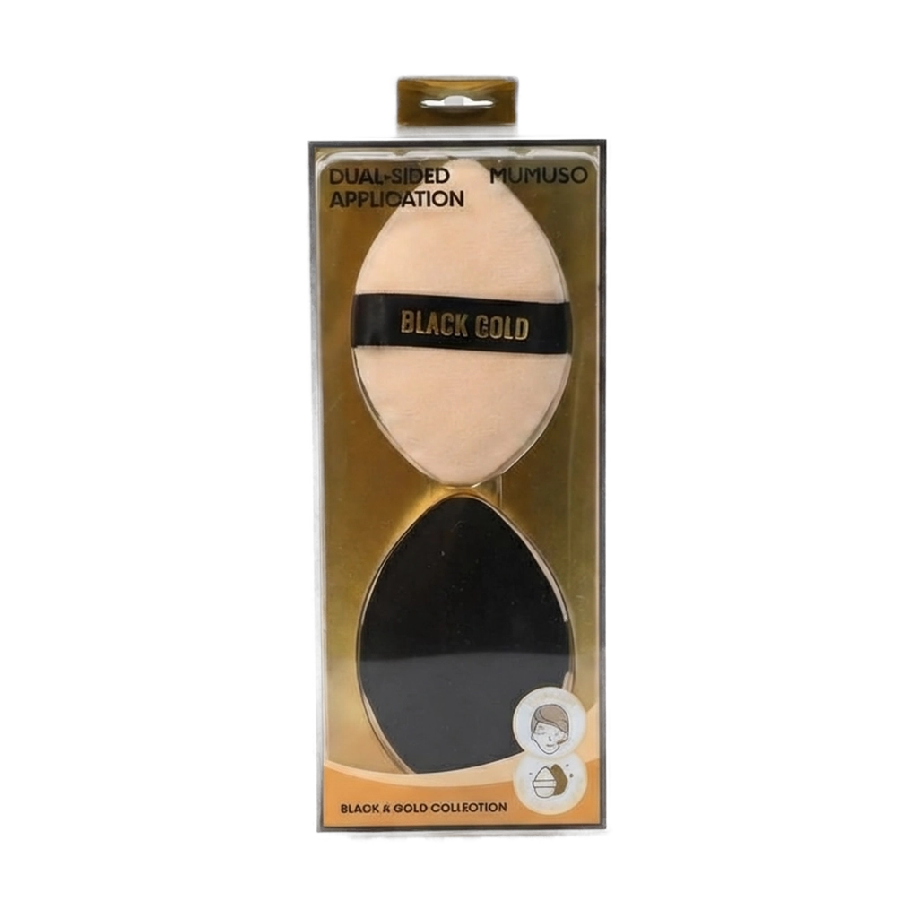 6932559638332.webp 2er-Pack Puderpuff, Black & Gold Kollektion (Schwarz/Beige)
