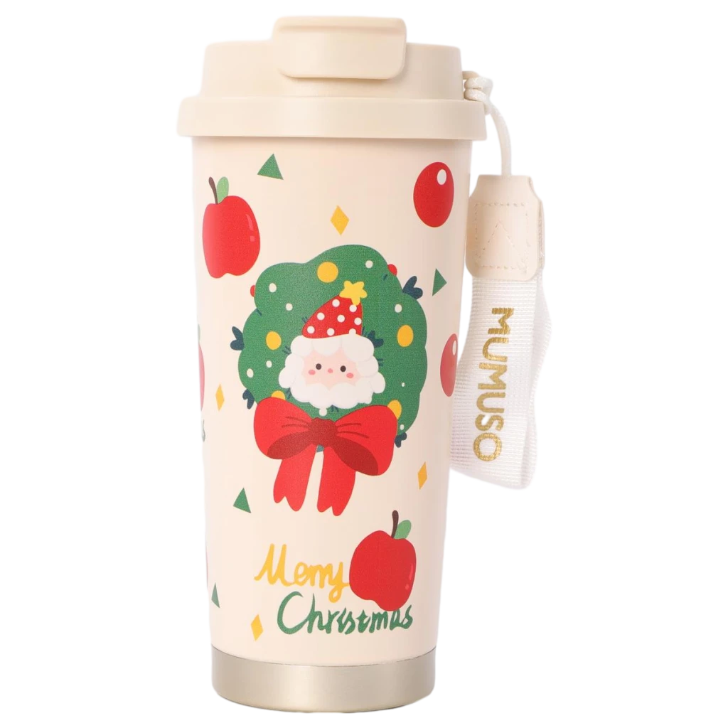 6932559698992_1.webp Weihnachtskollektion Doppelwandige Kaffeethermosflasche - Weihnachtsmann - 500mL