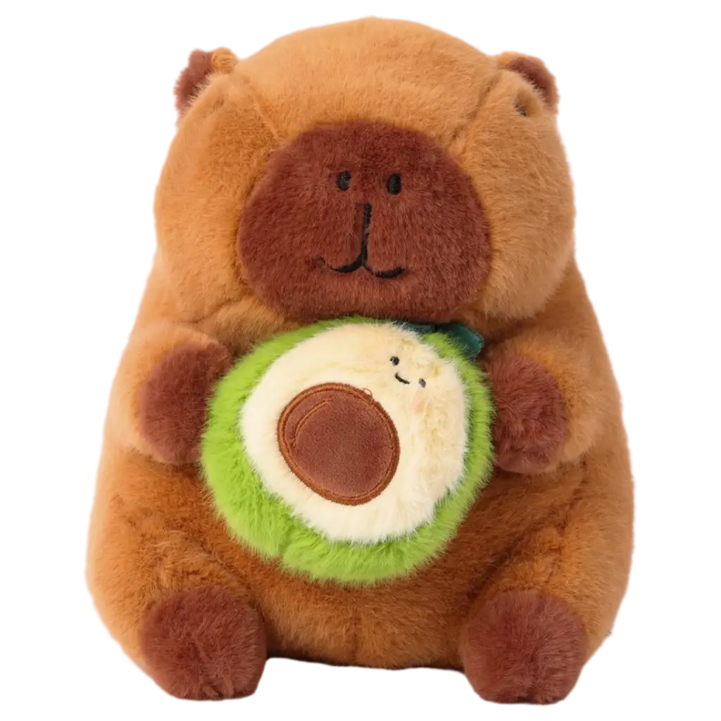6932559699364.webp 23cm Plüschtier (Wasserschwein mit Avocado)
