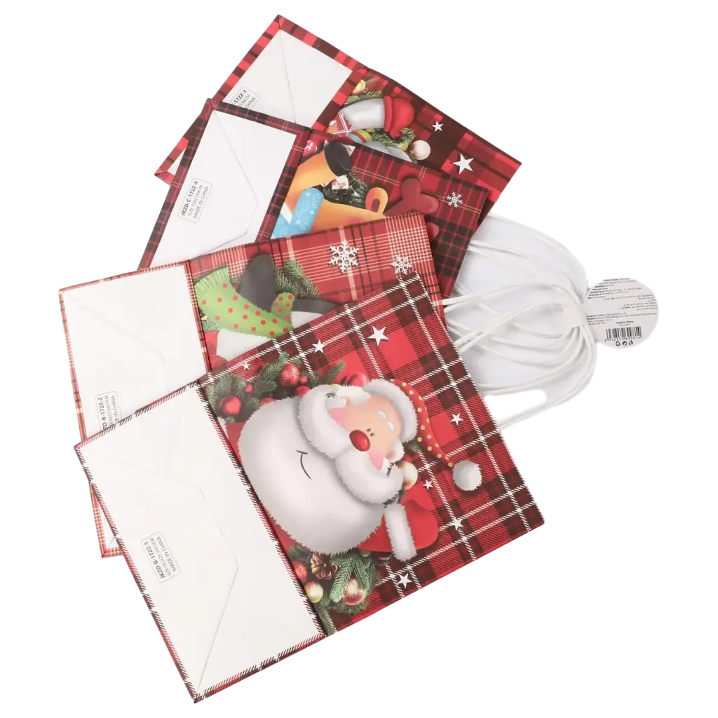 6932559699814_1.webp Weihnachtsgeschenktüten-Set (2 kurze + 2 lange/Stil A)